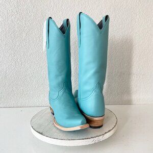 Lane EMMA JANE Womens Cowboy Boots 8 Turquoise Western Cowgirl Mid Calf Tall